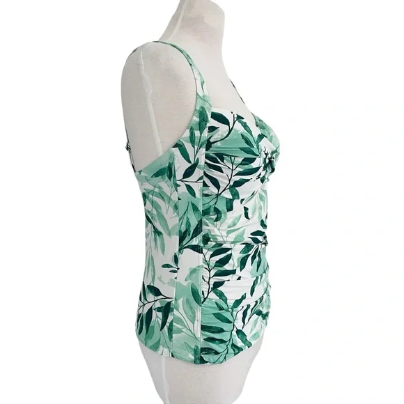 Nip Tuck Oasis Delores Tankini Green Singlet size 10 green white - Picture 7 of 14